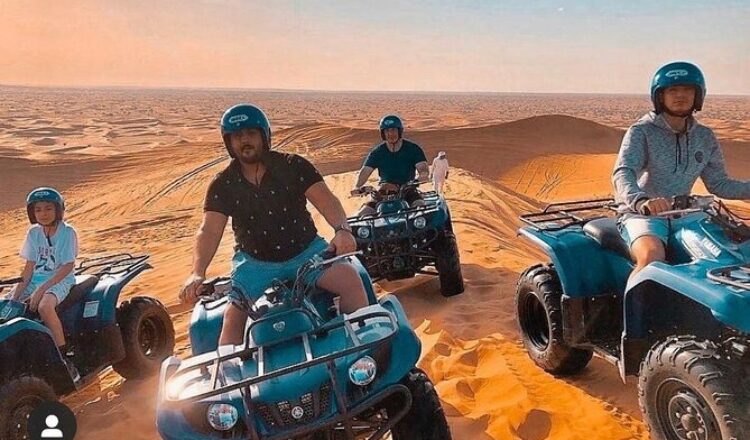 Quad biking in desert safari